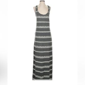 Mossimo Supply Co. Charcoal and White Striped Maxi Dress Size S
